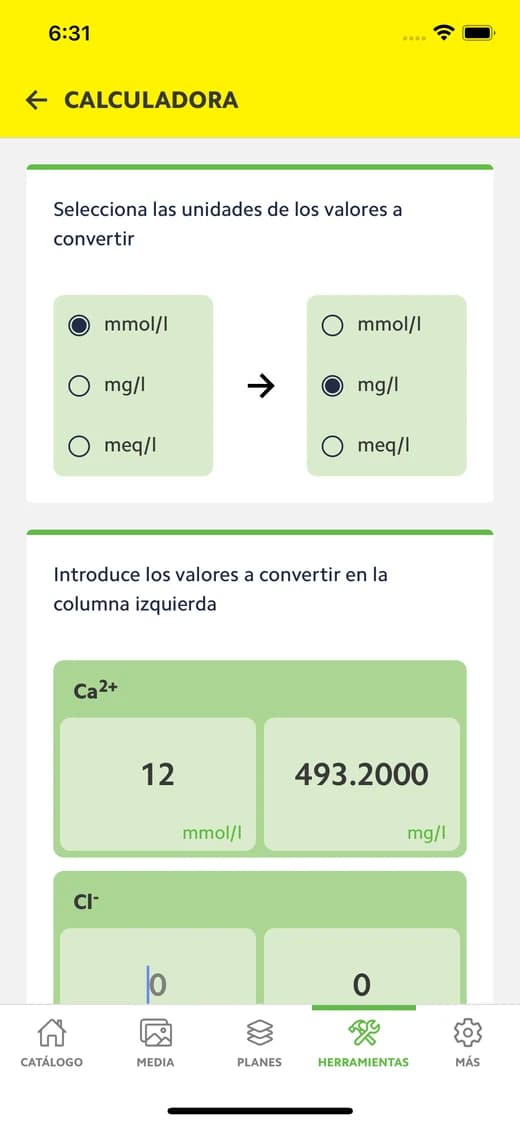Pantalla de l'app Compo Expert (3/3)