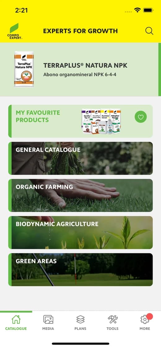 App Compo Expert: catàleg de productes